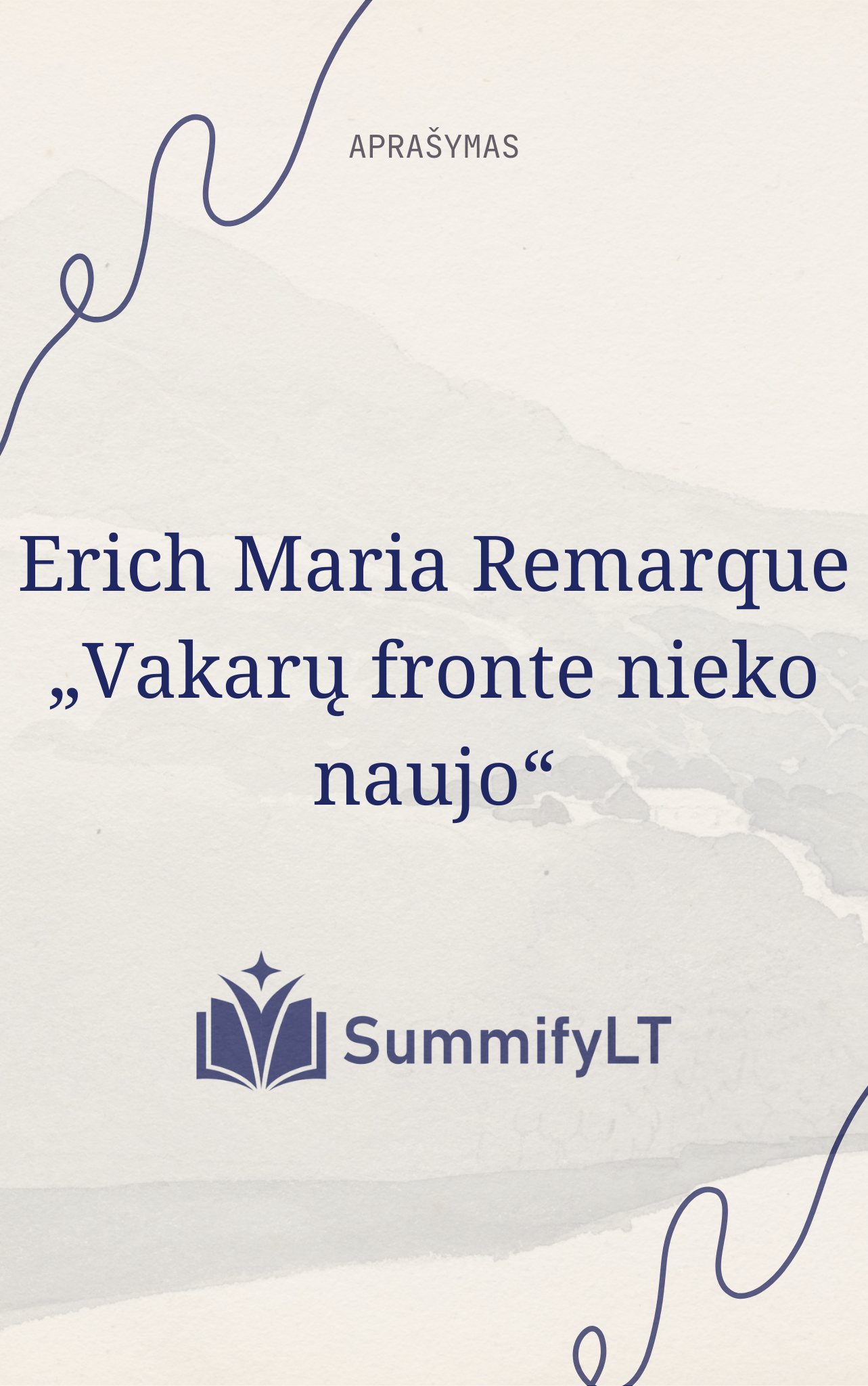 R. M. Remarque „Vakarų fronte nieko naujo“