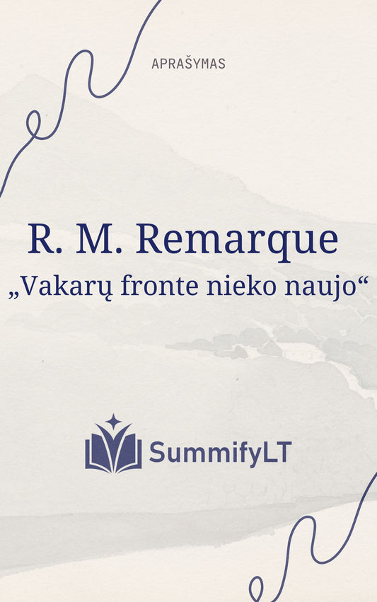 R. M. Remarque „Vakarų fronte nieko naujo“