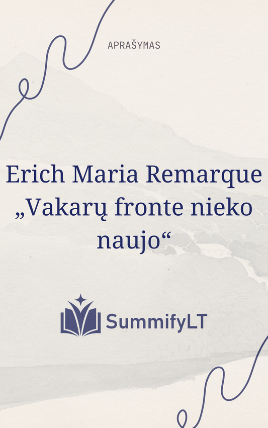 R. M. Remarque „Vakarų fronte nieko naujo“