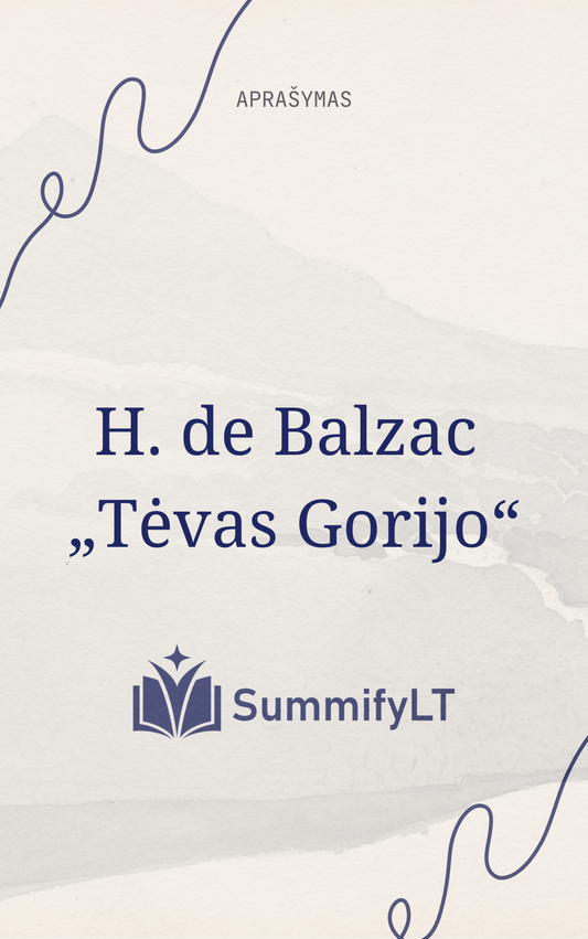 H. de Balzac „Tėvas Gorijo“